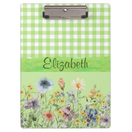 Carpeta De Pinza Flores silvestres en el verde