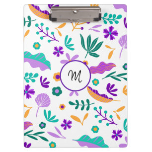 Carpeta De Pinza Flores y hojas moderadas