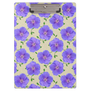 Carpeta De Pinza Florezca el azul del modelo del jardín botánico