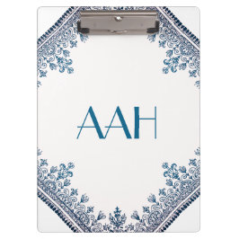 Carpeta De Pinza Flourish azul