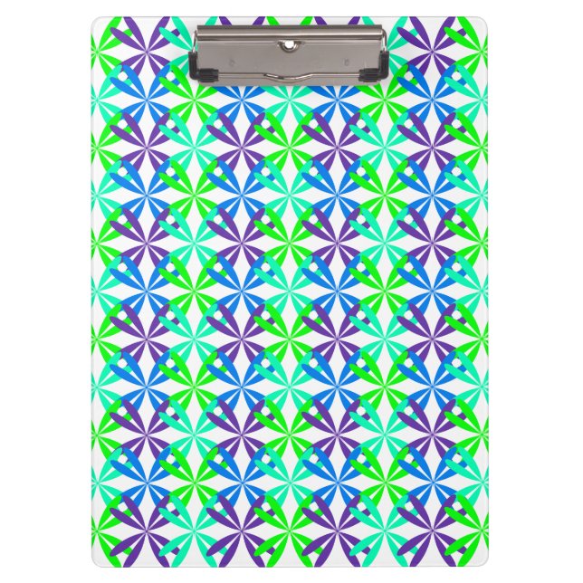 Carpeta De Pinza Flourish azul (Anverso)
