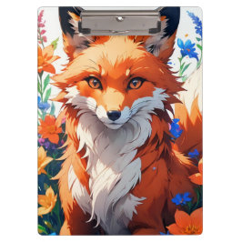 Carpeta De Pinza Flower Fox