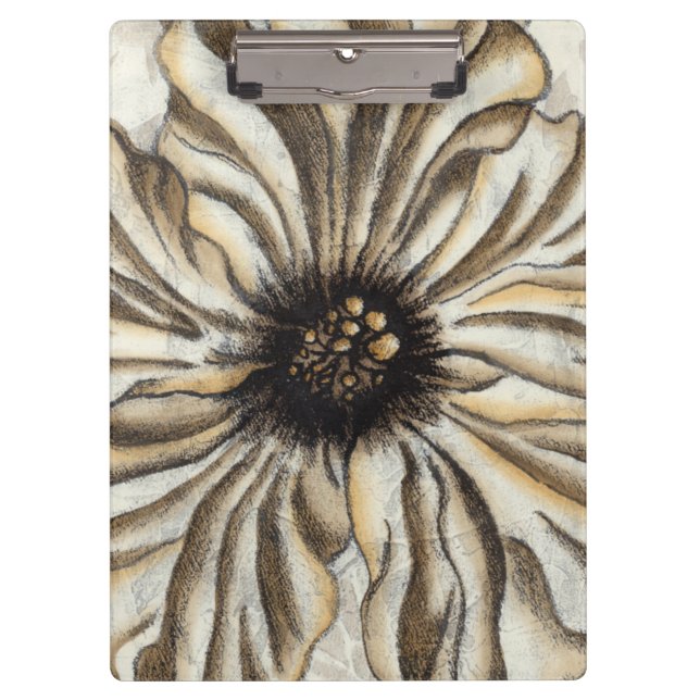 Carpeta De Pinza Flowerhead Fresco en Tan fondo (Anverso)