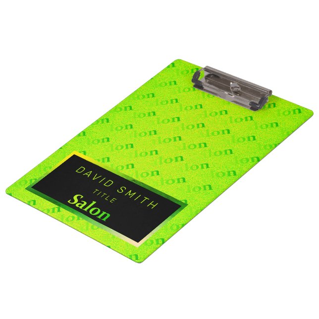 Carpeta De Pinza Fluorescente 2in1 Neon Elegante tarjeta de visita  (Angular)