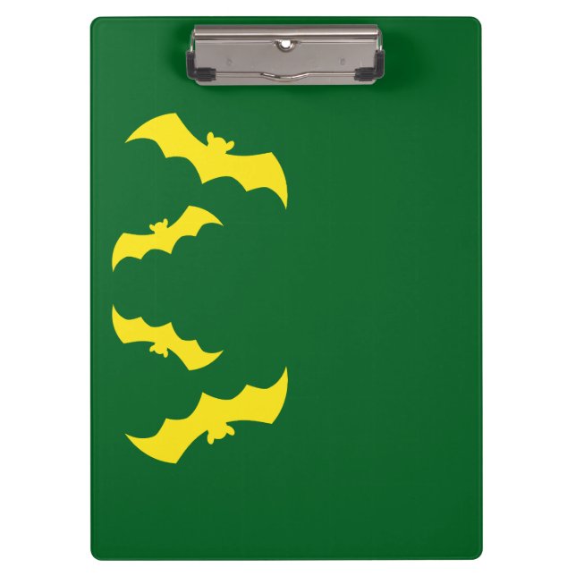 Carpeta De Pinza Flying Yellow Halloween Bats (Anverso)