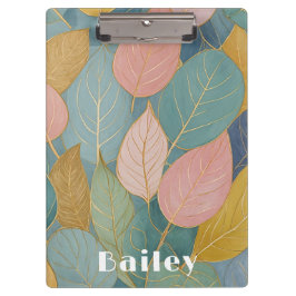 Carpeta De Pinza Foliage caprichoso: Hojas Pastel