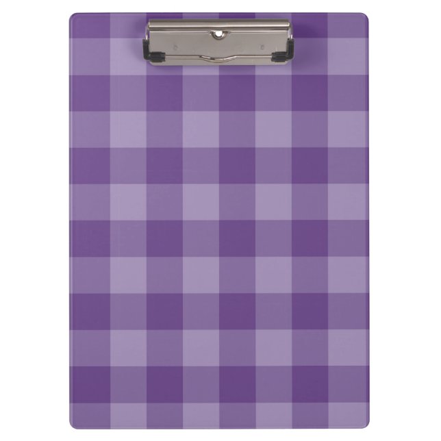 Carpeta De Pinza Fondo a cuadros violeta (Anverso)