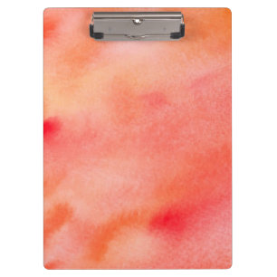 Carpeta De Pinza Fondo abstracto de la acuarela - naranja