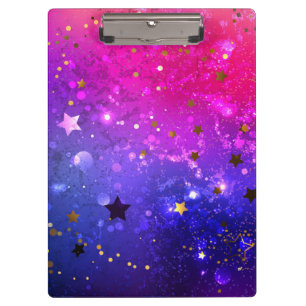 Carpeta De Pinza Fondo azul rosa brillante