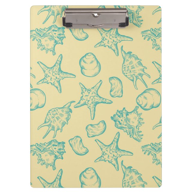Carpeta De Pinza Fondo con las cáscaras. Mano dibujada (Anverso)
