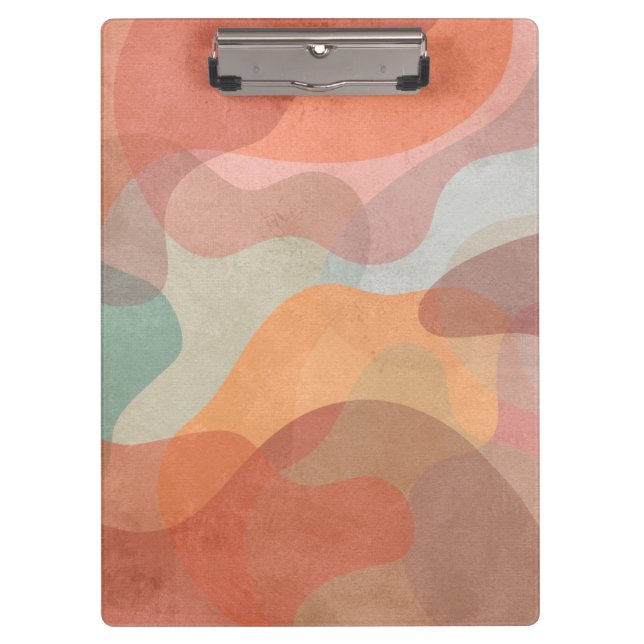 Carpeta De Pinza Fondo de blobs pastel superpuestos abstractos (Anverso)