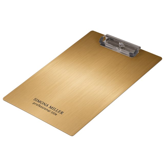 Carpeta De Pinza Fondo de Oro de Lujo  (Angular)