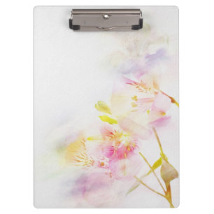 Carpeta De Pinza fondo floral con las flores de la acuarela