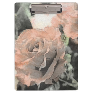 Carpeta De Pinza fondo floral del vintage del arte con rosa claro