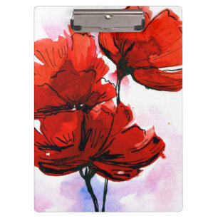 Carpeta De Pinza Fondo floral pintado extracto 2