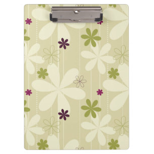 Carpeta De Pinza Fondo floral retro