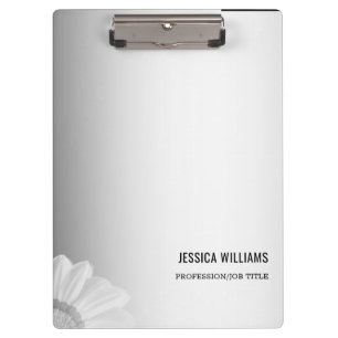 Carpeta De Pinza Fondo gris borroso flor Gerbera borrosa