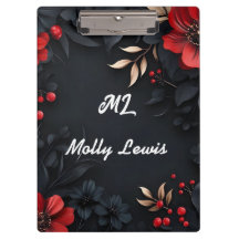 Fondo negro con decoración floral