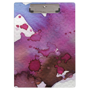 Carpeta De Pinza Fondo púrpura de la acuarela