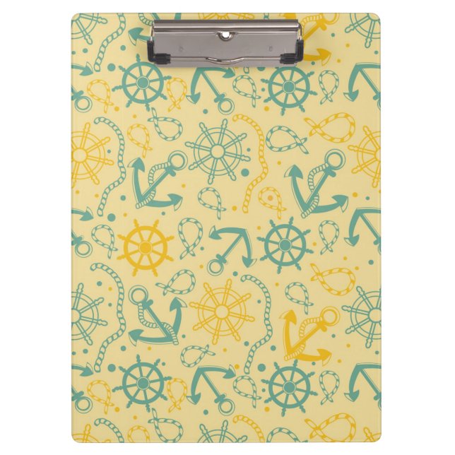 Carpeta De Pinza Fondo retro con el ancla, cuerdas (Anverso)