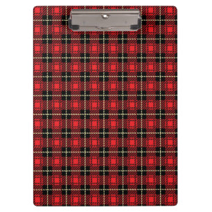 Carpeta De Pinza Fondo rojo de la tela escocesa