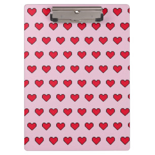 Carpeta De Pinza Forma cardíaca pixelada delgada