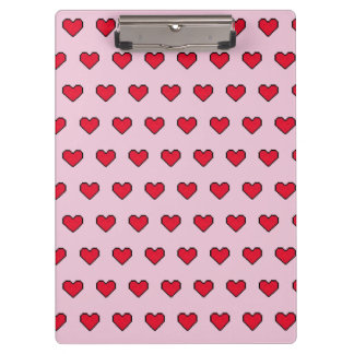 Carpeta De Pinza Forma cardíaca pixelada delgada