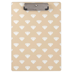 Carpeta De Pinza Forma de Diamante Blanco Lujo Naranja Pastel Joya