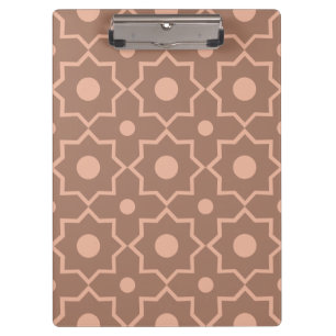 Carpeta De Pinza Forma geométrica moderna Mocha Mousse Dusty Rosa