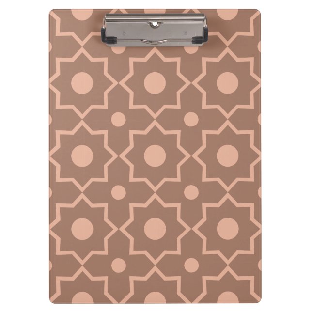 Carpeta De Pinza Forma geométrica moderna Mocha Mousse Dusty Rosa (Anverso)