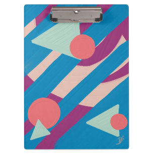 Carpeta De Pinza Formas geométricas de aceite paleta vintage