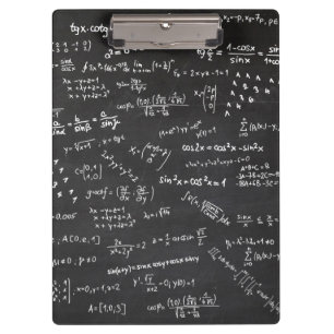 Carpeta De Pinza Fórmulas De Matemáticas En Una Pizarra