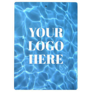Carpeta De Pinza Foto de Piscina Azul Acuático para tu Logo