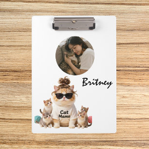 Carpeta De Pinza Foto divertida de gatitos y mamá gata linda