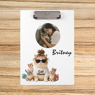 Carpeta De Pinza Foto divertida de gatitos y mamá gata linda