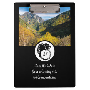 Carpeta De Pinza Foto monograma de la tribal Lobo Negro