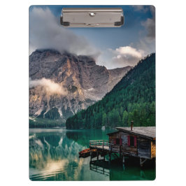 Carpeta De Pinza Foto paisajística del lago de las montañas italian