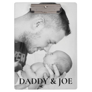 Carpeta De Pinza Foto personalizada de padre e hijo