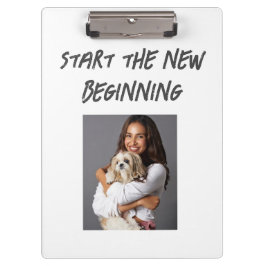 Carpeta De Pinza Foto personalizada- Iniciar el nuevo comienzo