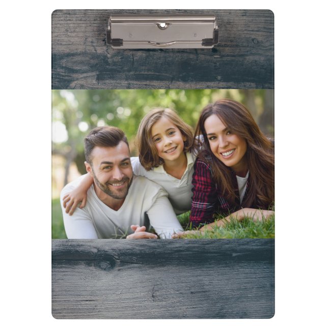 Carpeta De Pinza Foto Personalizado Vintage Personalizada de Woodgr (Anverso)