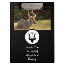 Carpeta De Pinza Fotografía de Monograma de Silhouette de Antelope 