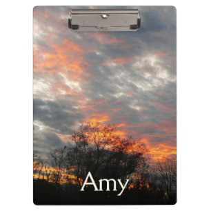 Carpeta De Pinza Fotografía del paisaje natural del atardecer de in