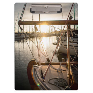 Carpeta De Pinza Fotografía marítima de velero al atardecer