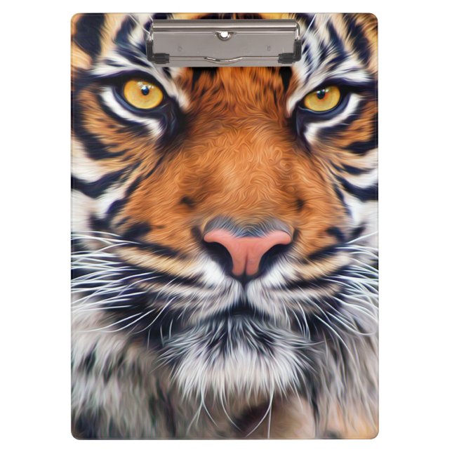 Carpeta De Pinza Fotografía masculina de la pintura del tigre (Anverso)