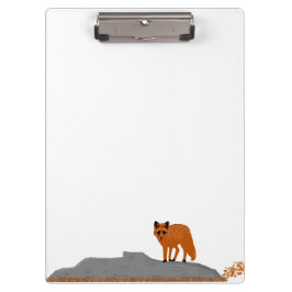 Carpeta De Pinza 🦊 Fox on the Rock Clipboard - Office Notepad Hold