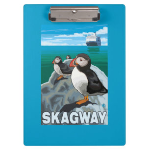 Carpeta De Pinza Frailecillos y barco de cruceros - Skagway, Alaska