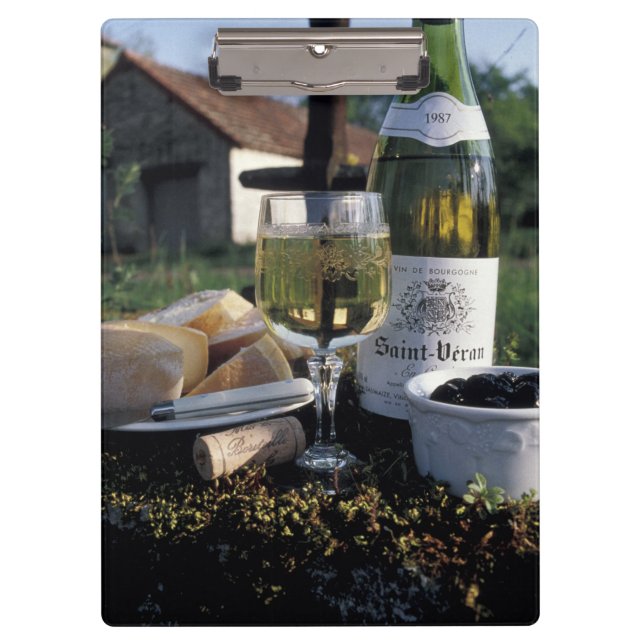 Carpeta De Pinza Francia, Borgoña, Chablis. Vino local y (Anverso)