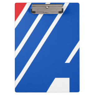 Carpeta De Pinza Frania Geométrica Azul y Rojo Minimalista