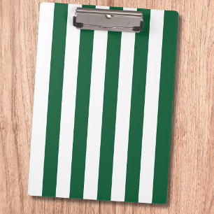 Carpeta De Pinza Frasco clásico de época franjas verde y blanca