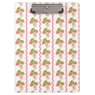 Carpeta De Pinza Fresa rosa dulce trendy grandmillenial